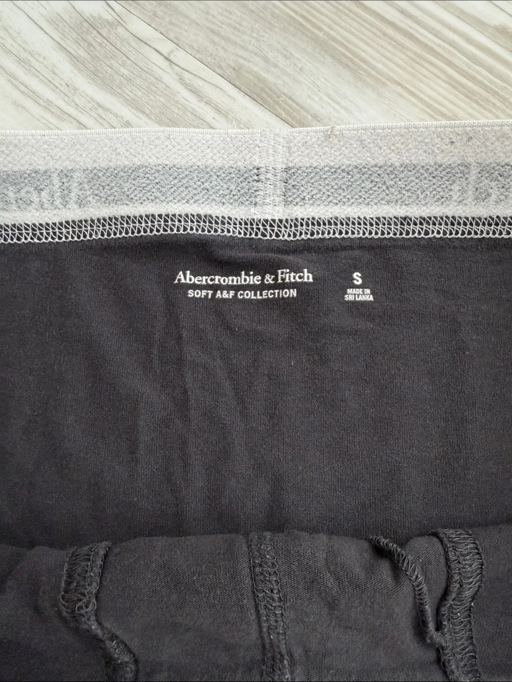Abercrombie & Fitch Black Boxer Briefs with White Waistband